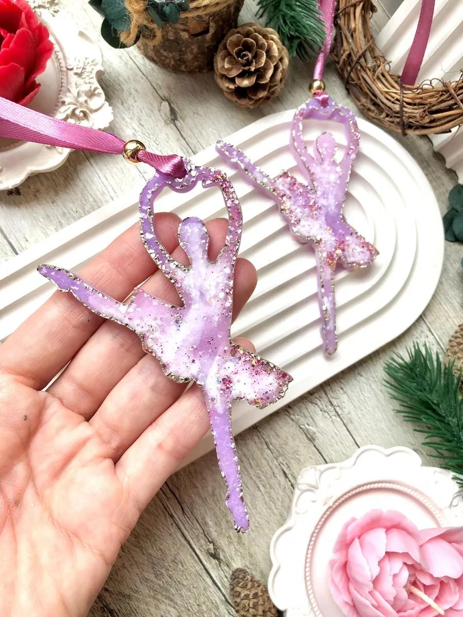 Молд новогодняя игрушка кристаллическая Балерина
