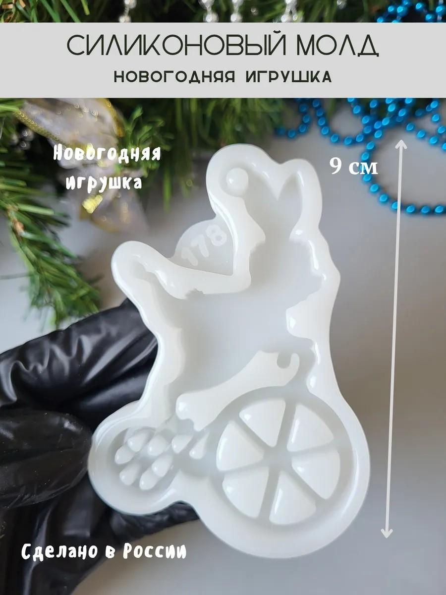 молд силиконовый зайка на велосипеде