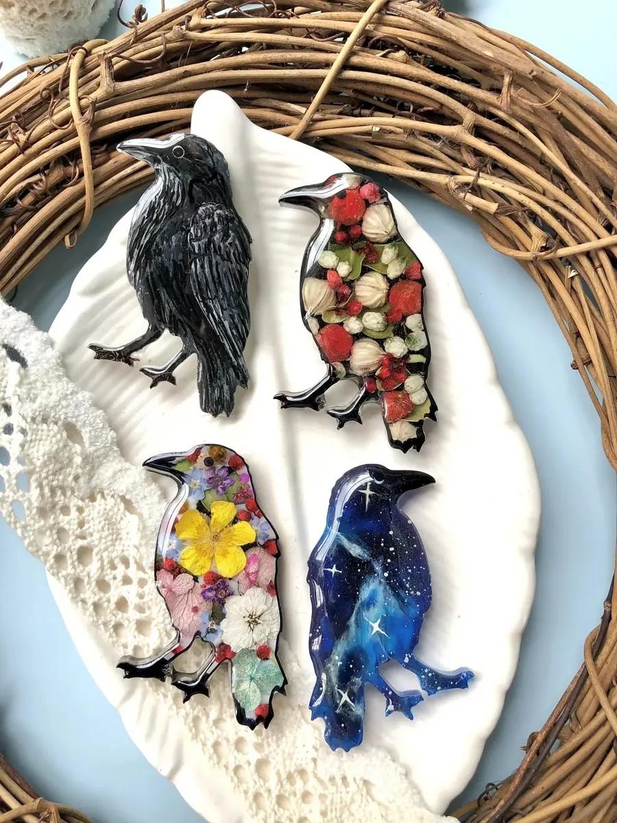 Молд для броши ворона